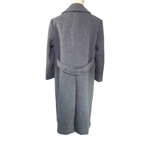 Pendleton 100% Virgin Wool Long Double-Breasted Coat Gray Size Women's 8 USA - Picture 4 of 10